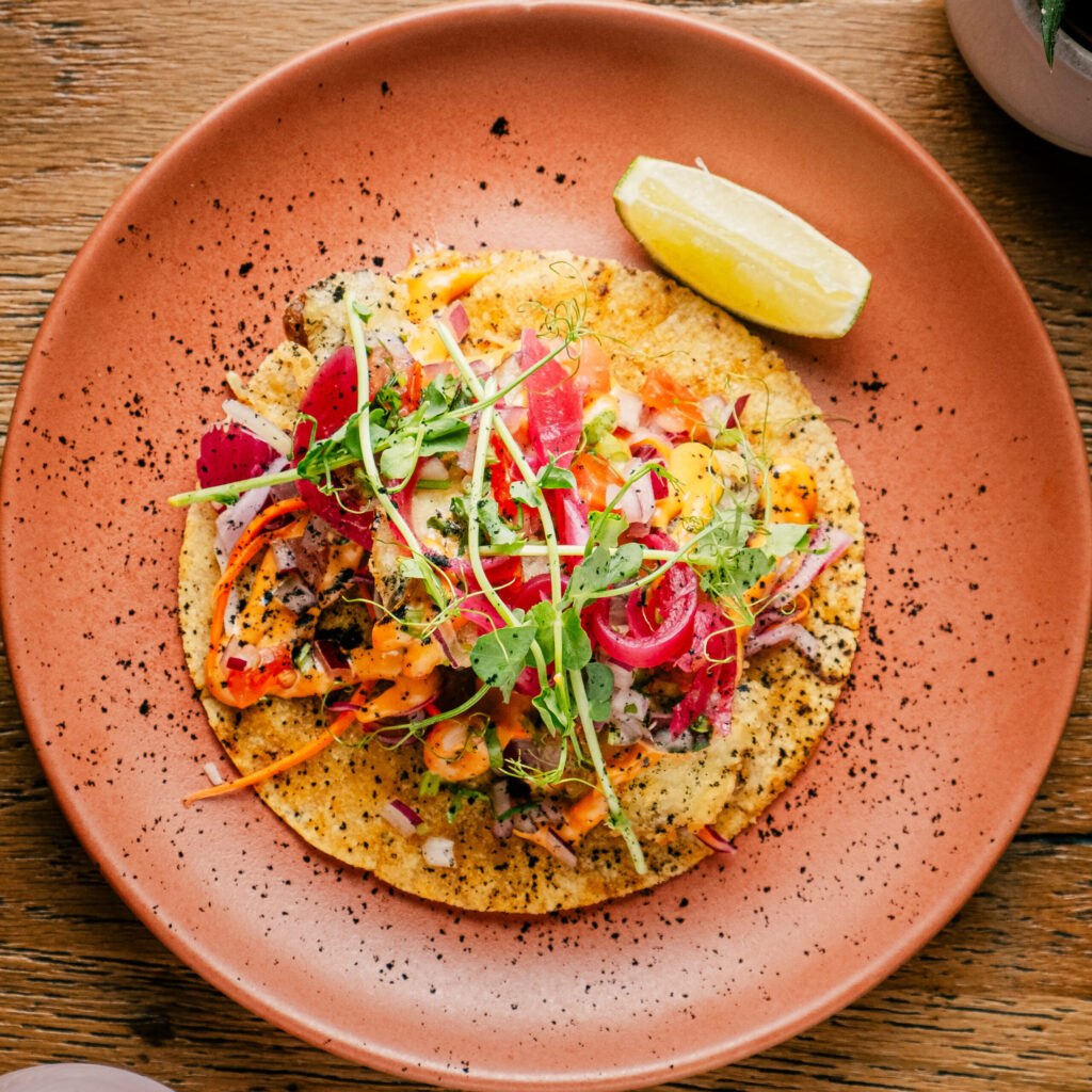 baja tacos s hlivou ustricovou