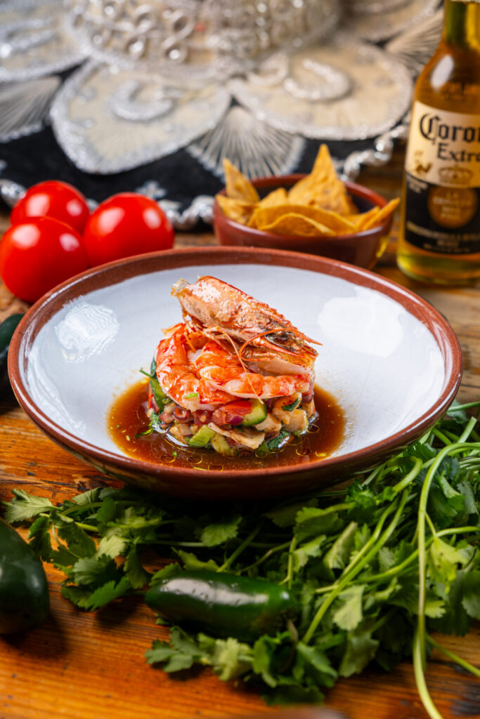 CEVICHE DE MARISCOS EN SALSAS NEGRAS