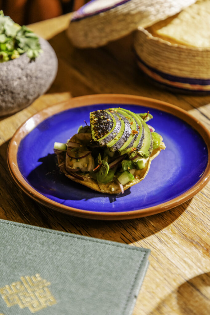 TOSTADA DE AGUACHILE DE PEPINO 