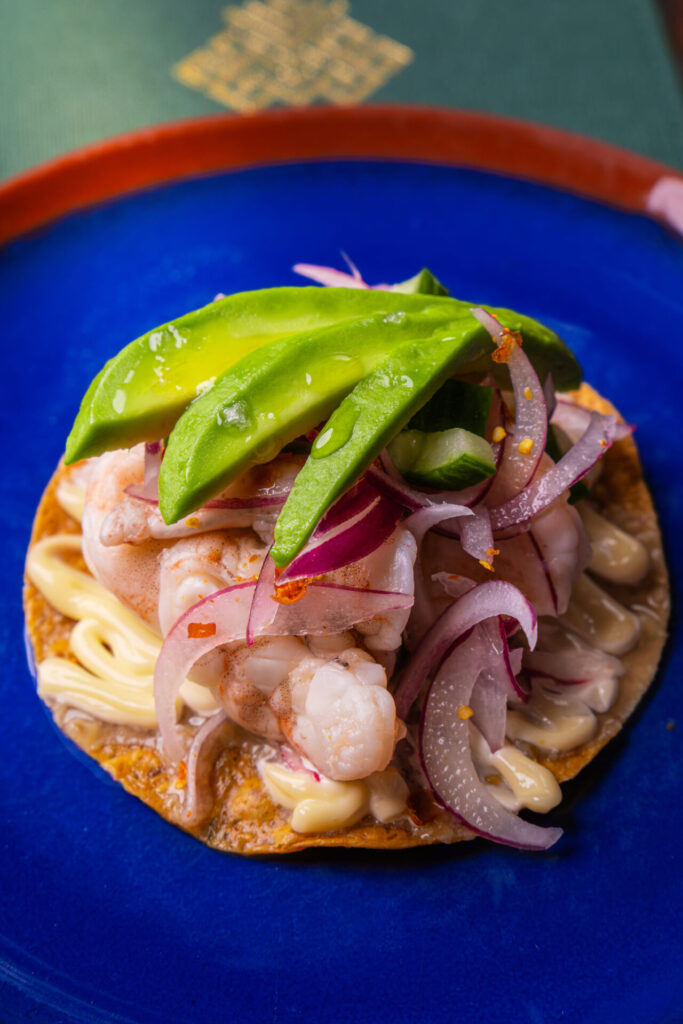 TOSTADA DE AGUACHILE DE CAMARÓN